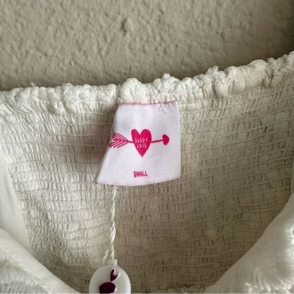 Buddy Love KENNY SMOCKED BACK MAXI DRESS - WHITE Size Small - Picture 9 of 16